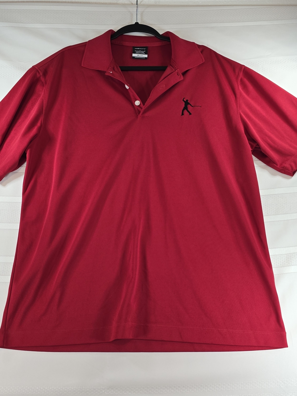 Nike Golf Barstool Sports Dri-Fit red polo shirt